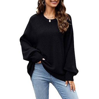 Women's Fall Oversized Sweaters Dressy Casual Long Sleeve Chunky Knit Winter Pullover Tops