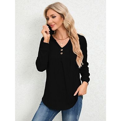 V Neck Lightweight Sweaters for Women Fall Outfits Pullover Tops Trendy Tunic Long Sleeve Shirts