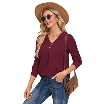 V Neck Lightweight Sweaters for Women Fall Outfits Pullover Tops Trendy Tunic Long Sleeve Shirts