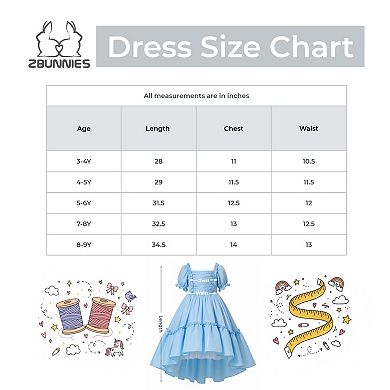 Girl's Petticoat High-Low Ruffled Puff Sleeve Shimmer Party Dress