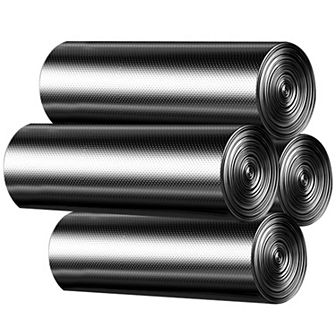 4 Rolls Black 6.18 Gallon Garbage Bags Leak-Resistant, Unscented Trash Liners for Home & Office