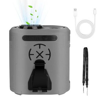 5-in-1 Waist Clip Fan Portable Turbo Fan with 5 Speeds, Flashlight & 10000mAh Battery