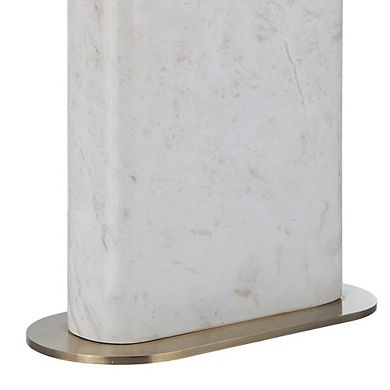 Renwil 27 Tall Plated Antique Brushed Brass Iron Table Lamp With Drum Linen Shade