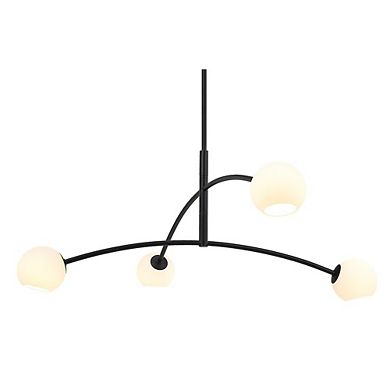 Renwil Nube 54 Wide 4-Light Chandelier, Matte Black
