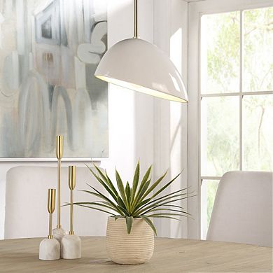Renwil Corio 11.75 Wide 1-Light Chandelier, Glossy Off-White