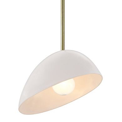 Renwil Corio 11.75 Wide 1-Light Chandelier, Glossy Off-White