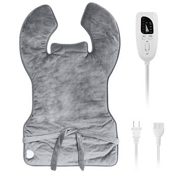 36.6x22 in Electric Heating Wrap Fast Heat Pad for Neck & Shoulder Pain with 6 Temps & 4 Timers