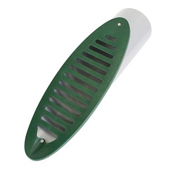 4 in Green Angled Yard Drain Pipe with Sloped Grate for Downspout & Sump Pump