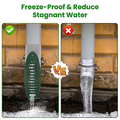 4in Green Angled Yard Drain Pipe with Sloped Grate for Downspout & Sump Pump