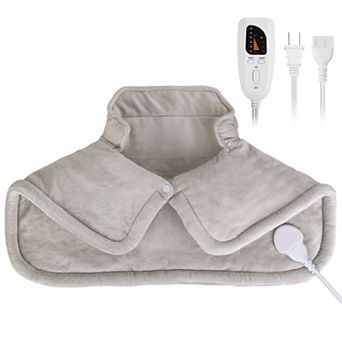 22.4x16.3 in Weighted Heating Pad Fast Electric Neck & Shoulder Wrap with 6 Temps & 4 Timers