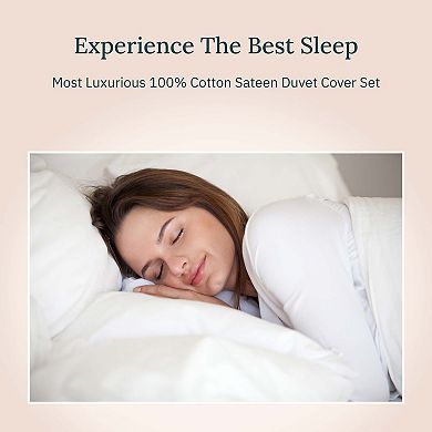 California Design Den Duvet Cover Set - 400 Thread Count 100% Cotton Sateen