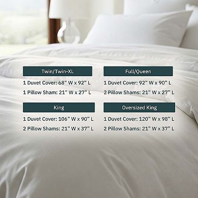 California Design Den Duvet Cover Set - 400 Thread Count 100% Cotton Sateen