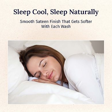 California Design Den 1 Piece Flat Sheet Only - Soft 400 Thread Count, 100% Cotton Sateen, 4" Hem