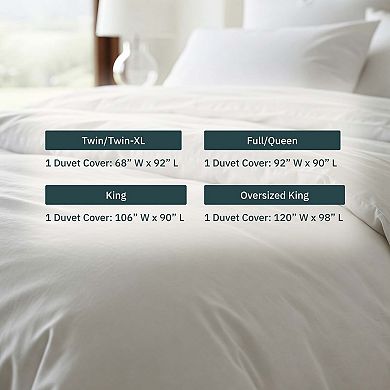 California Design Den Duvet Cover Only - 400 Thread Count 100% Cotton Sateen