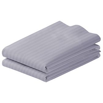 California Design Den Striped Pillowcases Set of 2 - Cooling 500 Thread Count, 100% Cotton Sateen