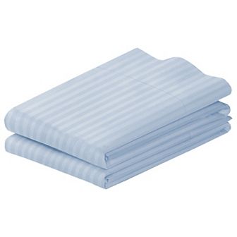 California Design Den Striped Pillowcases Set of 2 - Cooling 500 Thread Count, 100% Cotton Sateen