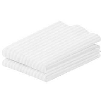 California Design Den Striped Pillowcases Set of 2 - Cooling 500 Thread Count, 100% Cotton Sateen