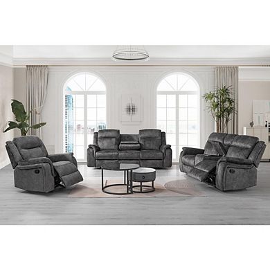 New Classic Furniture Park City Glider Recliner-Slate