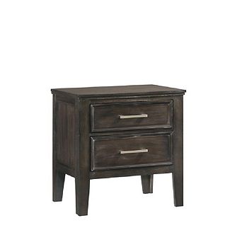 New Classic Furniture Furniture Andover Wood Nightstand with 2 Drawers in Nutmeg