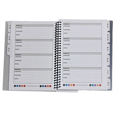 RE-FOCUS THE CREATIVE OFFICE Password Log Book, Small, 120 Pages, Black