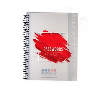 RE-FOCUS THE CREATIVE OFFICE Password Log Book, Small, 120 Pages, Black