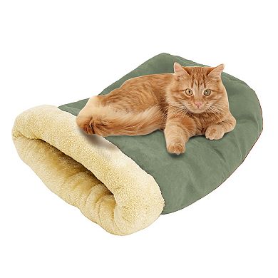 GOOPAWS Covered Cat & Dog Bed