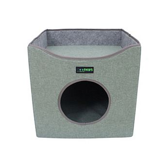 GOOPAWS Foldable Cat Condo Bed
