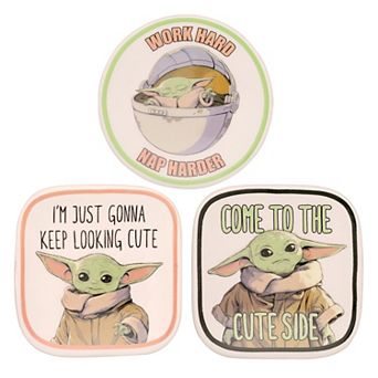 Disney Star Wars The Child Grogu Mini Trinket Tray Gift Set, 3 pc Jewelry Dish Ring Holder