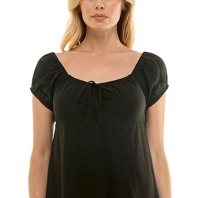 Juniors' Lily Rose Ruffled Short Sleeve Dress