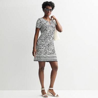 Women's Apt. 9® Short Sleeve 3-Ring Cutout Dress