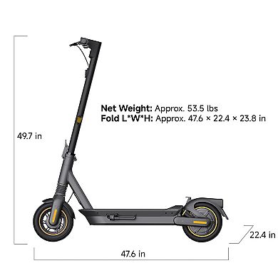 Segway MAX G2 Electric Scooter 22 mph Max Speed 43 Miles Max Range