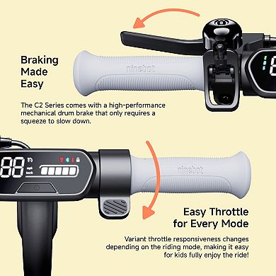 Segway C2 Pro Electric Scooter, 12.4 mph Max Speed, 9.3 Miles Max Range