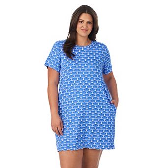 Plus Size Beauty Sleep Social Cozy Short Sleeve Sleepshirt
