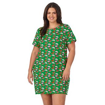 Plus Size Beauty Sleep Social Cozy Short Sleeve Sleepshirt
