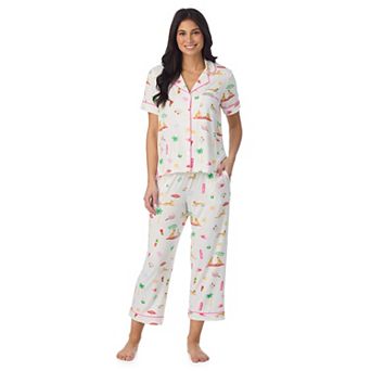 Women's Beauty Sleep Social Cozy Short Sleeve Pajama Top & Pajama Pants Set