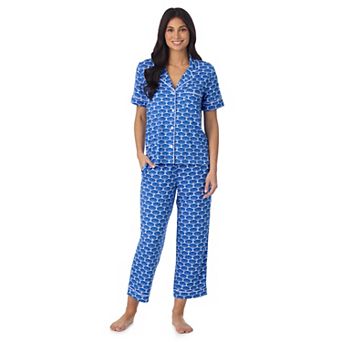 Women's Beauty Sleep Social Cozy Short Sleeve Pajama Top & Pajama Pants Set