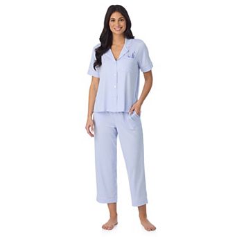Women's Beauty Sleep Social Cozy Short Sleeve Pajama Top & Pajama Pants Set