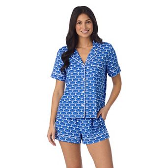 Women's Beauty Sleep Social Cozy Short Sleeve Pajama Top & Pajama Boxers Set