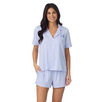 Women's Beauty Sleep Social Cozy Short Sleeve Pajama Top & Pajama Boxers Set