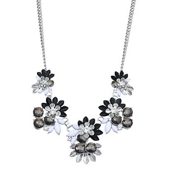 Simply Vera Vera Wang Black Flower Frontal Necklace