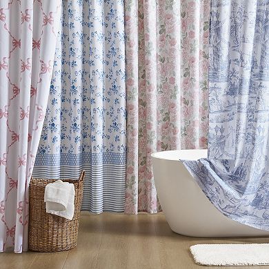 Laura Ashley Braysmith Toile Printed Shower Curtain