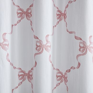 Laura Ashley Bows Printed Shower Curtain