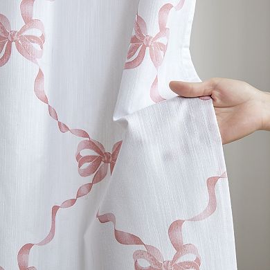 Laura Ashley Bows Printed Shower Curtain