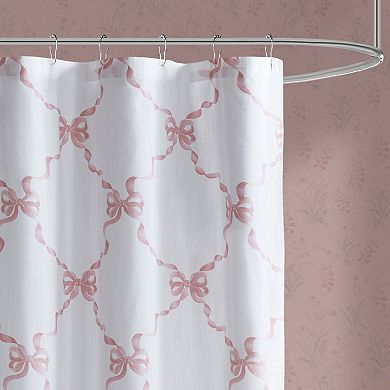 Laura Ashley Bows Printed Shower Curtain