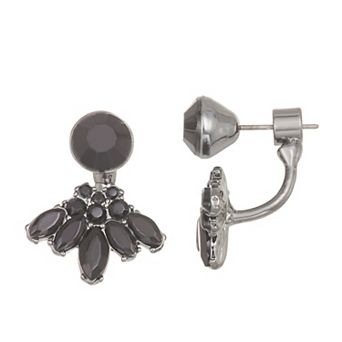 Simply Vera Vera Wang Black Tone Stone Floater Earrings