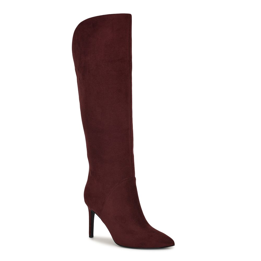 Nine West Razla Women’s Wide Calf Dress Boots, Women's, Size: 9.5, Dark Red