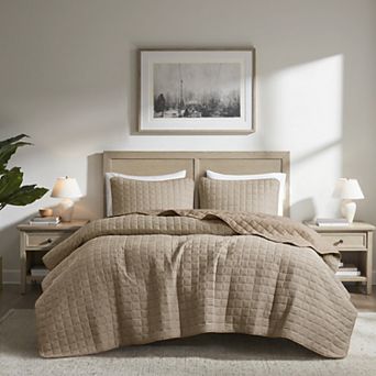 510 Design Solid Crinkle All-Season Quilt Set with Shams