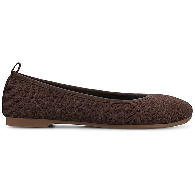 Journee Aria Women's Knit Round Toe Flats