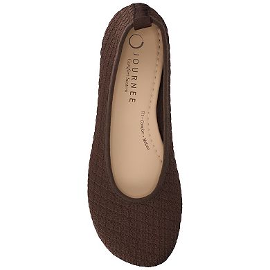 Journee Aria Women's Knit Round Toe Flats