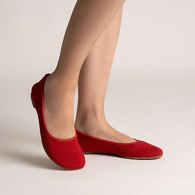 Journee Aria Women's Knit Round Toe Flats